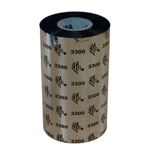 Picture of ZEBRA Wax/Resin Ribbon 110mmx300m (PN:J3300BK11030)