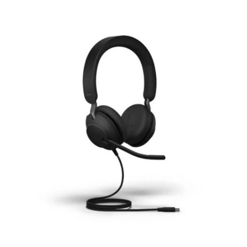 Picture of Jabra Evolve2 40, USB-A, UC Stereo หูฟังประชุมออนไลน์ Wired Headset for Conference Call