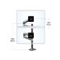 Picture of ERGOTRON LX Dual Stacking Arm Tall Pole (matte black) (PN:45-509-224)